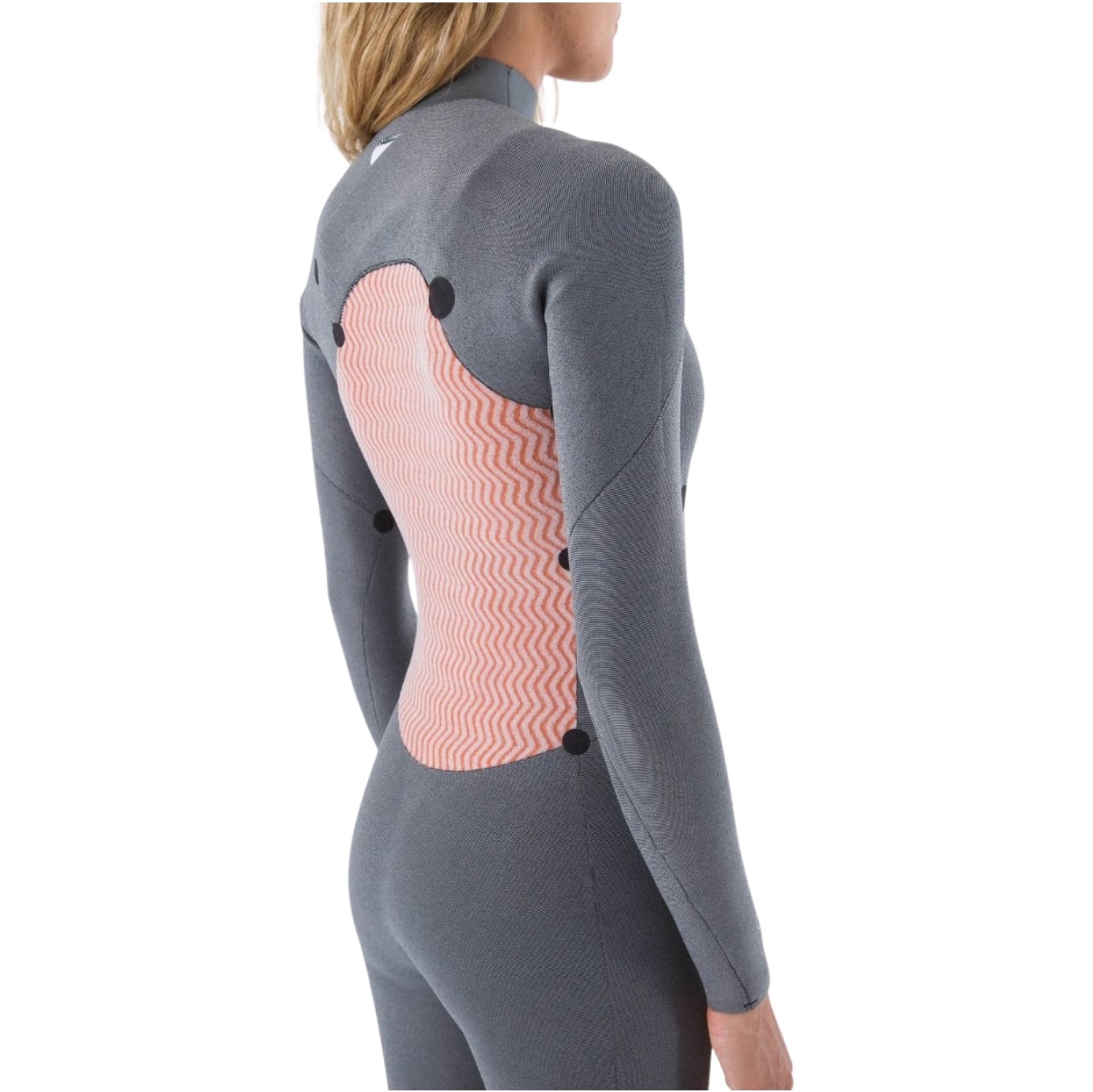 2026 Hurley Dames Advant 4/3mm Borst Ritssluiting Wetsuit WFS0013403 - Black